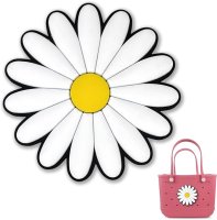 (image for) Daisy Flower Bag Charm Compatible for Bogg, Simply Southern & Other Major Brands