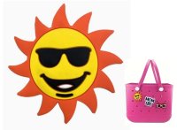 (image for) Sun Bag Charm Compatible for Bogg, Simply Southern & Other Major Brands