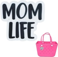 (image for) Mom Life Bag Charm Compatible for Bogg, Simply Southern & Other Major Brands