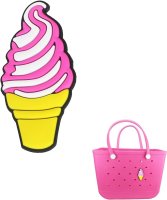 (image for) Ice Cream Bag Charm Compatible for Bogg, Simply Southern & Other Major Brands