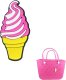 (image for) Ice Cream Bag Charm Compatible for Bogg, Simply Southern & Other Major Brands