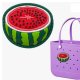 (image for) Watermelon Bag Charm Compatible for Bogg, Simply Southern & Other Major Brands