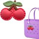 (image for) Cherry Bag Charm Compatible for Bogg, Simply Southern & Other Major Brands