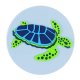 (image for) Sea Turtle Round Bag Charm Compatible for Bogg, Simply Southern & Other Major Brands