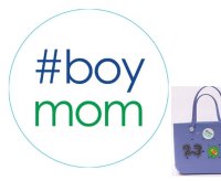 (image for) Boy Mom Round Bag Charm Compatible for Bogg, Simply Southern & Other Major Brands