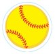 (image for) Softball Round Bag Charm Compatible for Bogg, Simply Southern & Other Major Brands