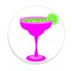 (image for) Martini Margaritaville Round Bag Charm Compatible for Bogg, Simply Southern & Other Major Brands