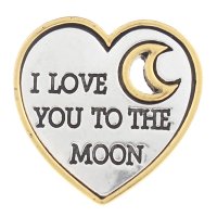 (image for) Snap Jewelry Heart I Love to Moon & Back Gold 18-20mm