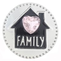 (image for) Snap Jewelry Family Love Pink Heart Home 18-20mm Glass