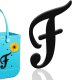 (image for) F - Letter Monogram Charm for Our Beach Bags Jumbo Charms Compatible for bogg, Simply Southern