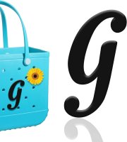 (image for) G - Letter Monogram Charm for Our Beach Bags Jumbo Charms Compatible for bogg, Simply Southern