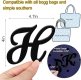 (image for) H - Letter Monogram Charm for Our Beach Bags Jumbo Charms Compatible for bogg, Simply Southern