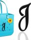 (image for) J - Letter Monogram Charm for Our Beach Bags Jumbo Charms Compatible for bogg, Simply Southern