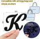 (image for) K - Letter Monogram Charm for Our Beach Bags Jumbo Charms Compatible for bogg, Simply Southern