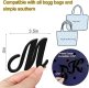 (image for) M - Letter Monogram Charm for Our Beach Bags Jumbo Charms Compatible for bogg, Simply Southern