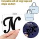 (image for) N - Letter Monogram Charm for Our Beach Bags Jumbo Charms Compatible for bogg, Simply Southern