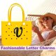 (image for) V - Letter Monogram Charm for Our Beach Bags Jumbo Charms Compatible for bogg, Simply Southern