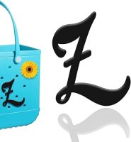 (image for) Z- Letter Monogram Charm for Our Beach Bags Jumbo Charms Compatible for bogg, Simply Southern