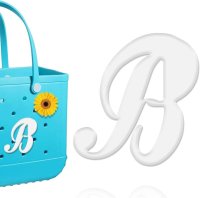 (image for) B - Letter Monogram Charm for Our Beach Bags Jumbo Charms Compatible for bogg, Simply Southern