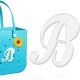 (image for) B - Letter Monogram Charm for Our Beach Bags Jumbo Shoe Charms Compatible for bogg, Simply Southern