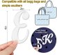 (image for) E - Letter Monogram Charm for Our Beach Bags Jumbo Charms Compatible for bogg, Simply Southern