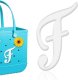 (image for) F - Letter Monogram Charm for Our Beach Bags Jumbo Charms Compatible for bogg, Simply Southern