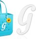 (image for) G - Letter Monogram Charm for Our Beach Bags Jumbo Charms Compatible for bogg, Simply Southern