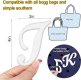 (image for) I - Letter Monogram Charm for Our Beach Bags Jumbo Charms Compatible for bogg, Simply Southern