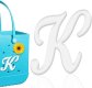 (image for) K - Letter Monogram Charm for Our Beach Bags Jumbo Charms Compatible for bogg, Simply Southern