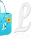 (image for) L- Letter Monogram Charm for Our Beach Bags Jumbo Charms Compatible for bogg, Simply Southern