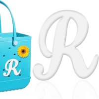 (image for) R - Letter Monogram Charm for Our Beach Bags Jumbo Charms Compatible for bogg, Simply Southern