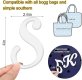 (image for) S - Letter Monogram Charm for Our Beach Bags Jumbo Charms Compatible for bogg, Simply Southern