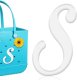 (image for) S - Letter Monogram Charm for Our Beach Bags Jumbo Charms Compatible for bogg, Simply Southern