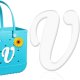 (image for) V - Letter Monogram Charm for Our Beach Bags Jumbo Charms Compatible for bogg, Simply Southern