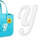 (image for) Y - Letter Monogram Charm for Our Beach Bags Jumbo Charms Compatible for bogg, Simply Southern