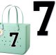 (image for) 7 Seven Charm for Our Beach Bags Jumbo Charms Compatible for bogg, Simply Southern