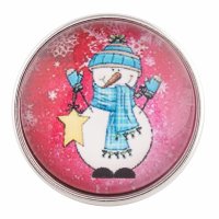 (image for) Snap Glass Jewelry - Holiday Snowman