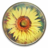 (image for) Snap Glass Jewelry - Flower Sunflower