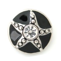 (image for) Snap Jewelry Enamel - Star Fish Black & Clear