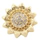 (image for) Snap Jewelry Rhinestone Gold - Flower