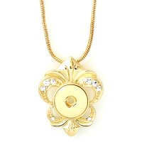 (image for) Snap Jewelry Gold Necklace & Gold Pendant 18" + Extender