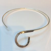 (image for) Slider Omega Slide Necklace - Curved Silver