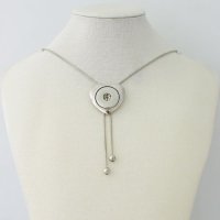 (image for) Snap Jewelry Lariat Necklace - Heart 36" Stainless Chain