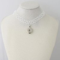 (image for) Snap Jewelry Choker Stretch Necklaces - White