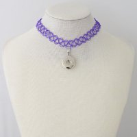 (image for) Snap Jewelry Choker Stretch Necklaces - Purple