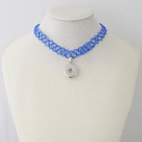 (image for) Snap Jewelry Choker Stretch Necklaces - Blue