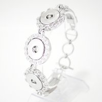 (image for) Snap Jewelry Toggle Bracelet Chain Strands - Triple CZ Halo