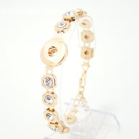 (image for) Snap Jewelry Lobster Clasp Bracelet - Gold & Clear