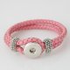 (image for) Snap Jewelry Bracelet Leather Hook & Loop - Pink