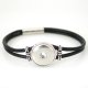 (image for) Snap Jewelry Magnetic Leather Bracelet - Black